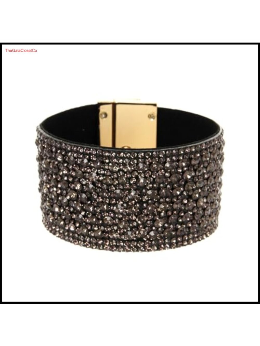 Rhinestone Leather Cuff Bracelet Stackable Boho Statement Jewelry Women